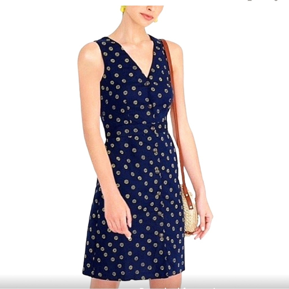 J Crew Linen and Cotton Button Dress